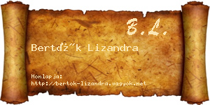 Bertók Lizandra névjegykártya